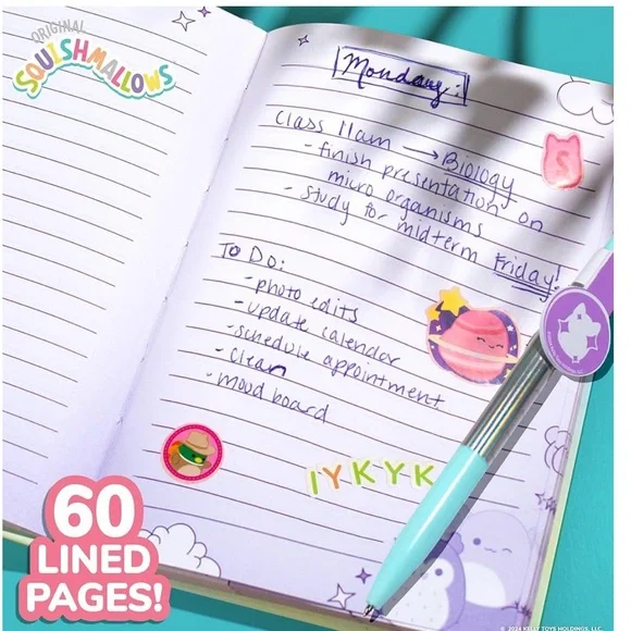 Squishmallows Diary Set with Pen and stickers - Picture 4 of 6